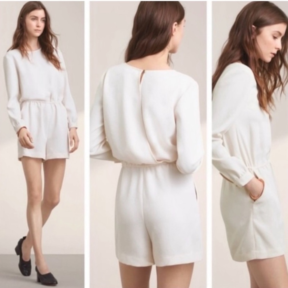 Stylish Cream Long Sleeve Romper